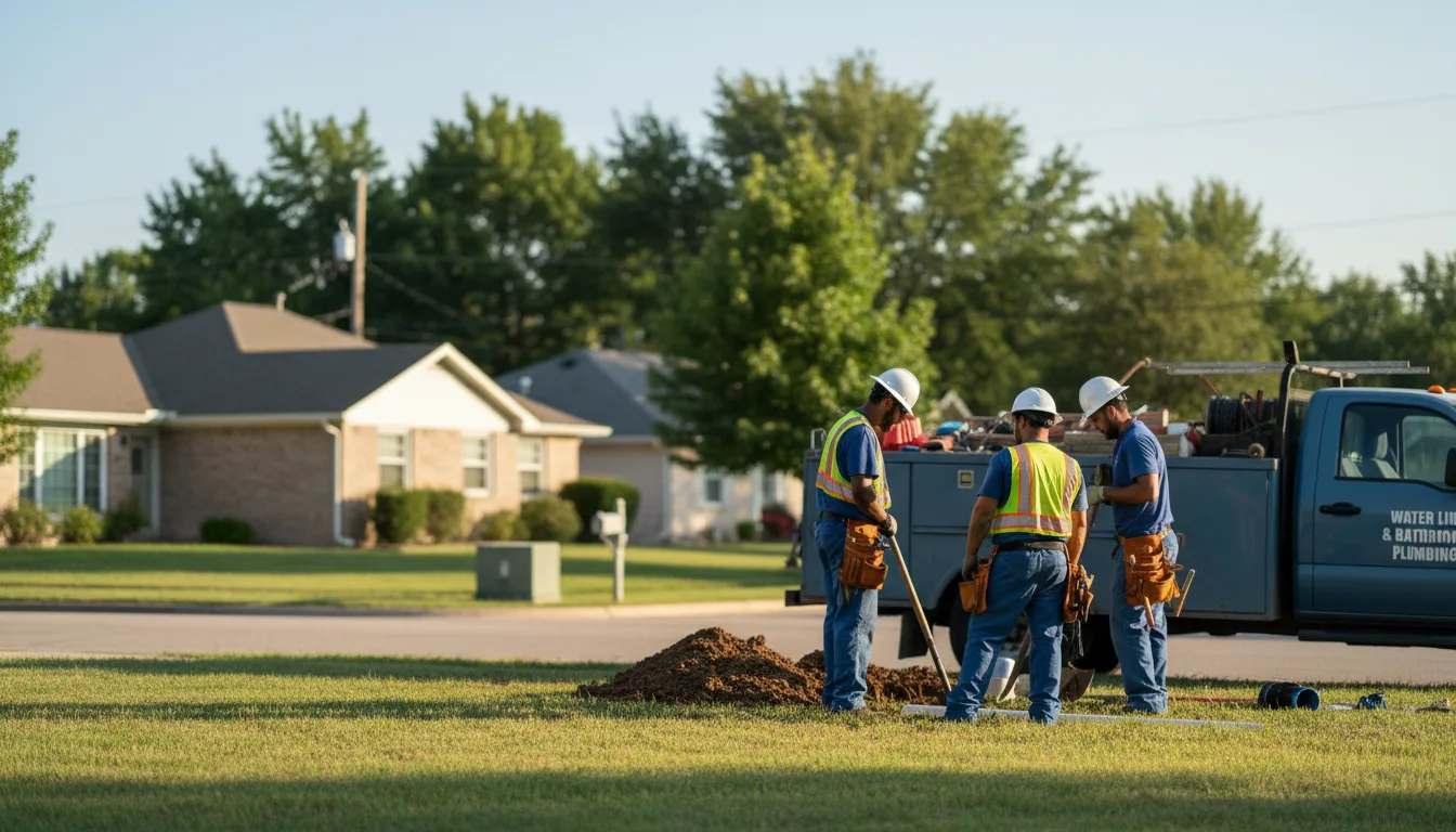 Residential water line and bathroom plumbing service in Almo, KY